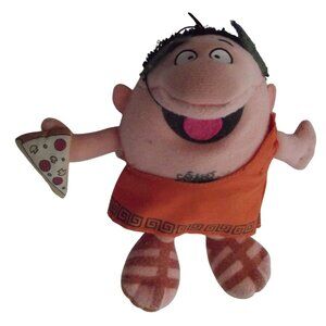 Little Caesars Pizza Finger Puppet Promo Advertising Stuffed Plush Toy Vtg 1990